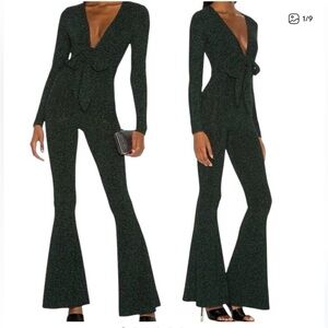 Show Me Your MuMu Sparkling Green Jumpsuit